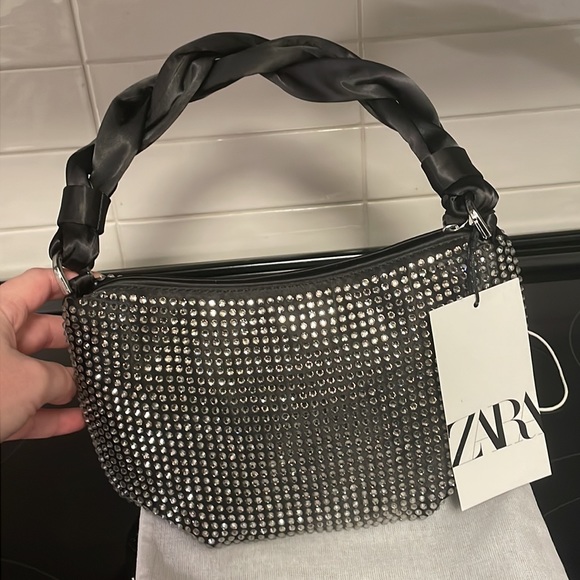 Zara Sparkly Studded Shoulder Bag NWT - Picture 8 of 8